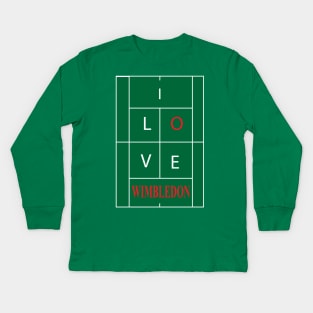 TENNIS - I LOVE WIMBLEDON GRAND SLAM Kids Long Sleeve T-Shirt